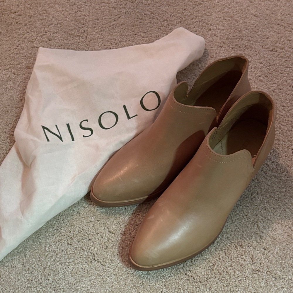 Nisolo Brown Leather Slip-On Shoes
